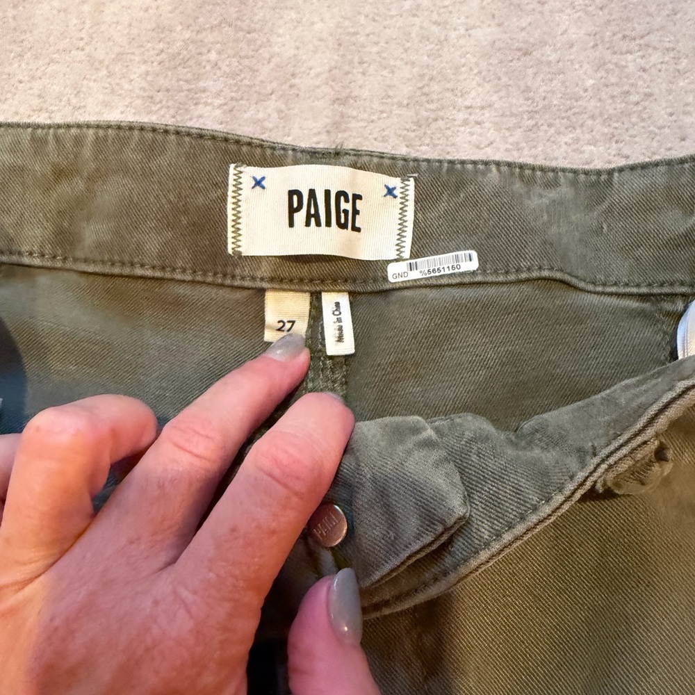 PAIGE Khaki Trousers - Picture 2 of 5